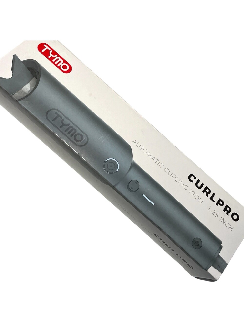 TYMO Curl Pro Automatic Rotating Curling Iron 1.25" Curling Wand Black NEW Open